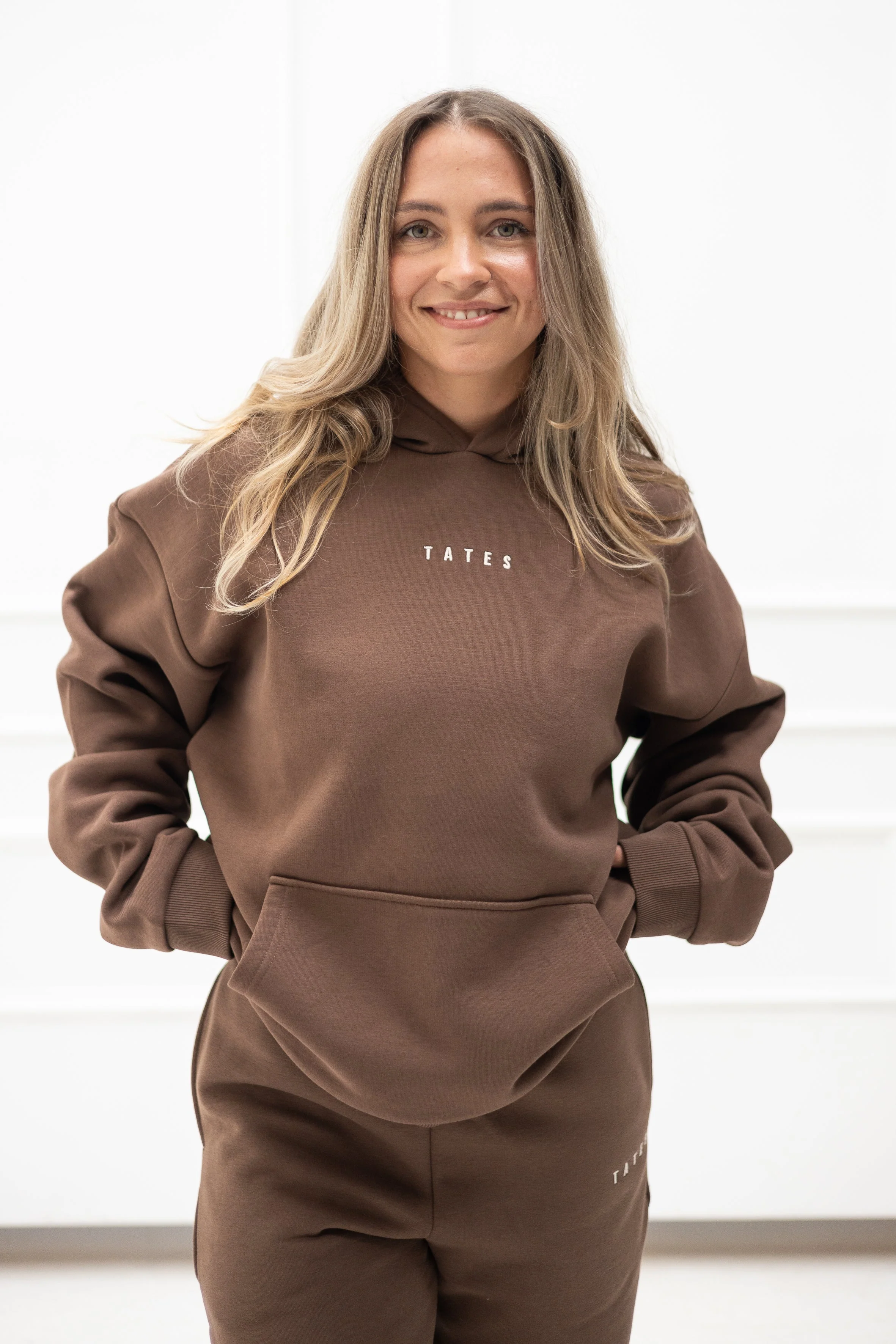 Wide Waistband Hoodie – Chocolate - Image 3