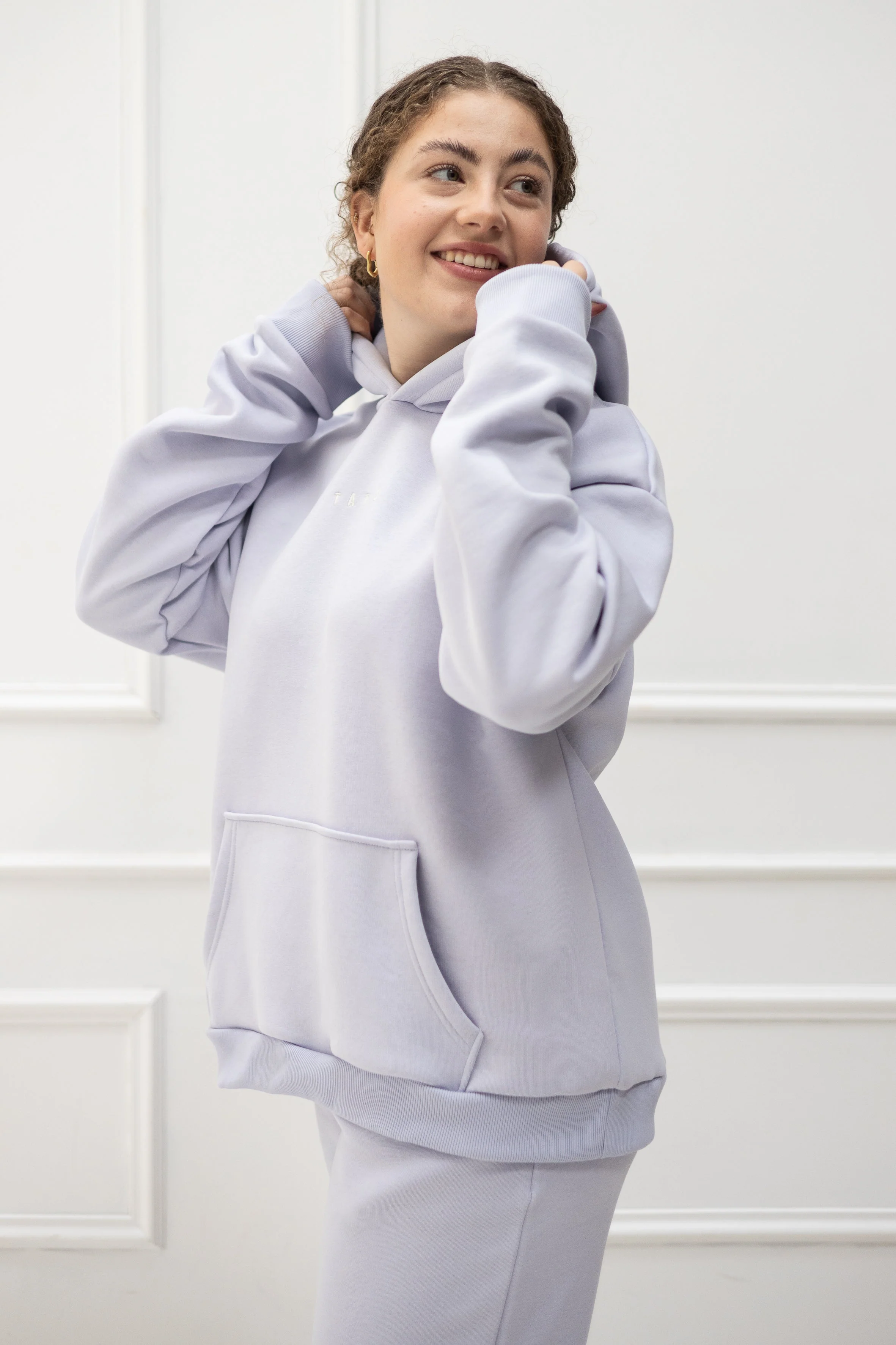 Wide Waistband Hoodie – Flieder - Image 3