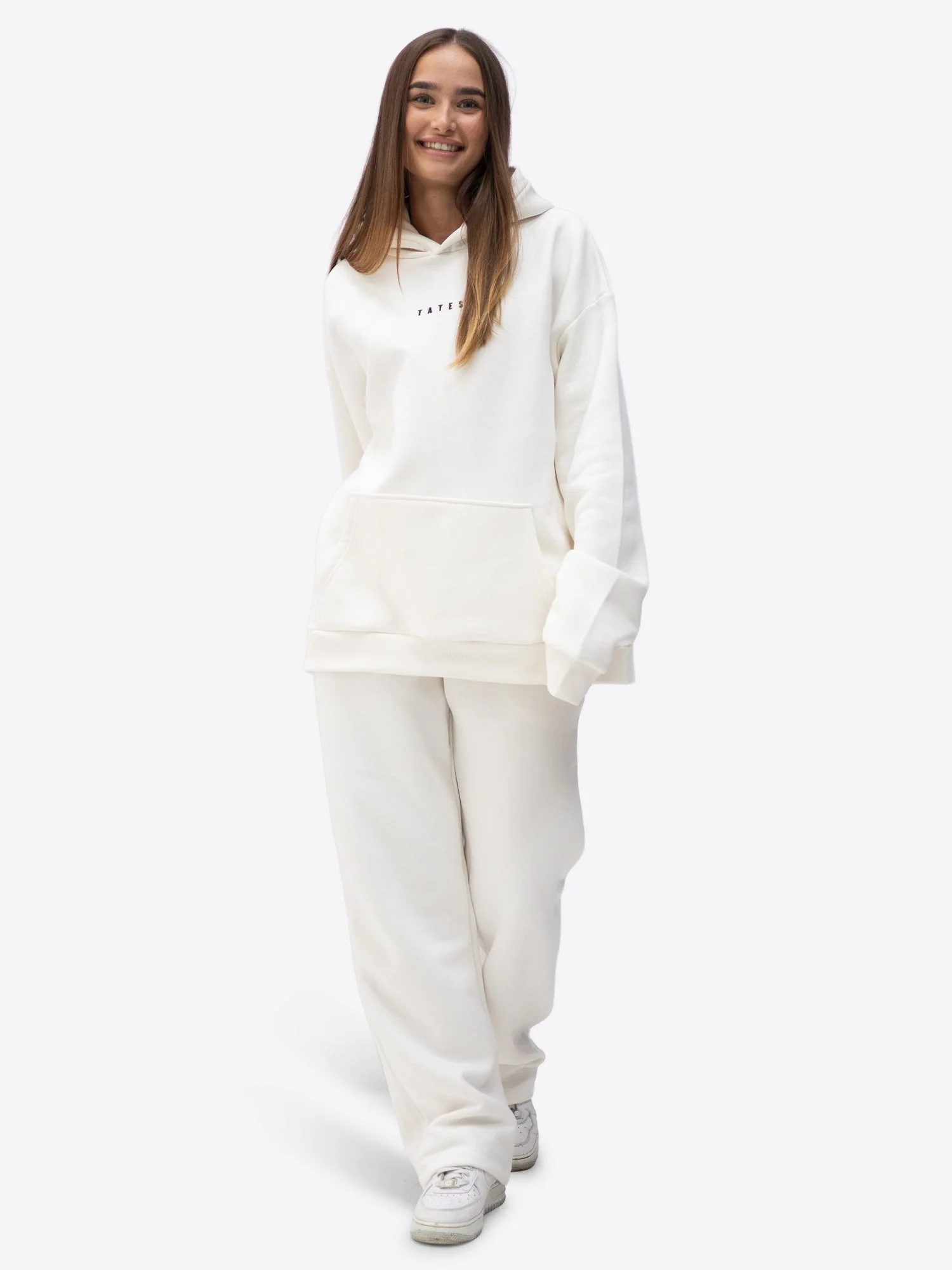 Wide Waistband Hoodie – Off white