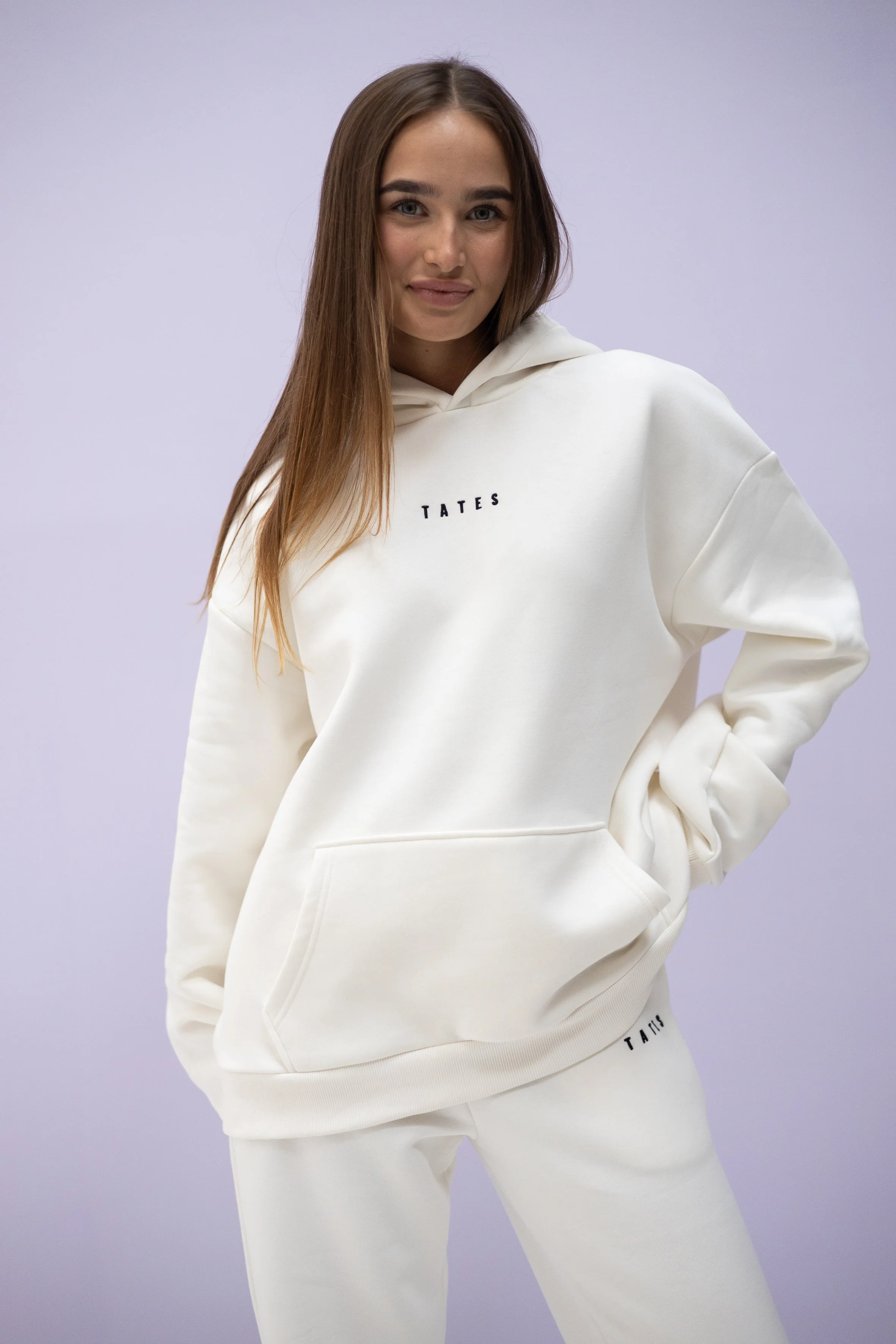 Wide Waistband Hoodie – Off white - Image 3