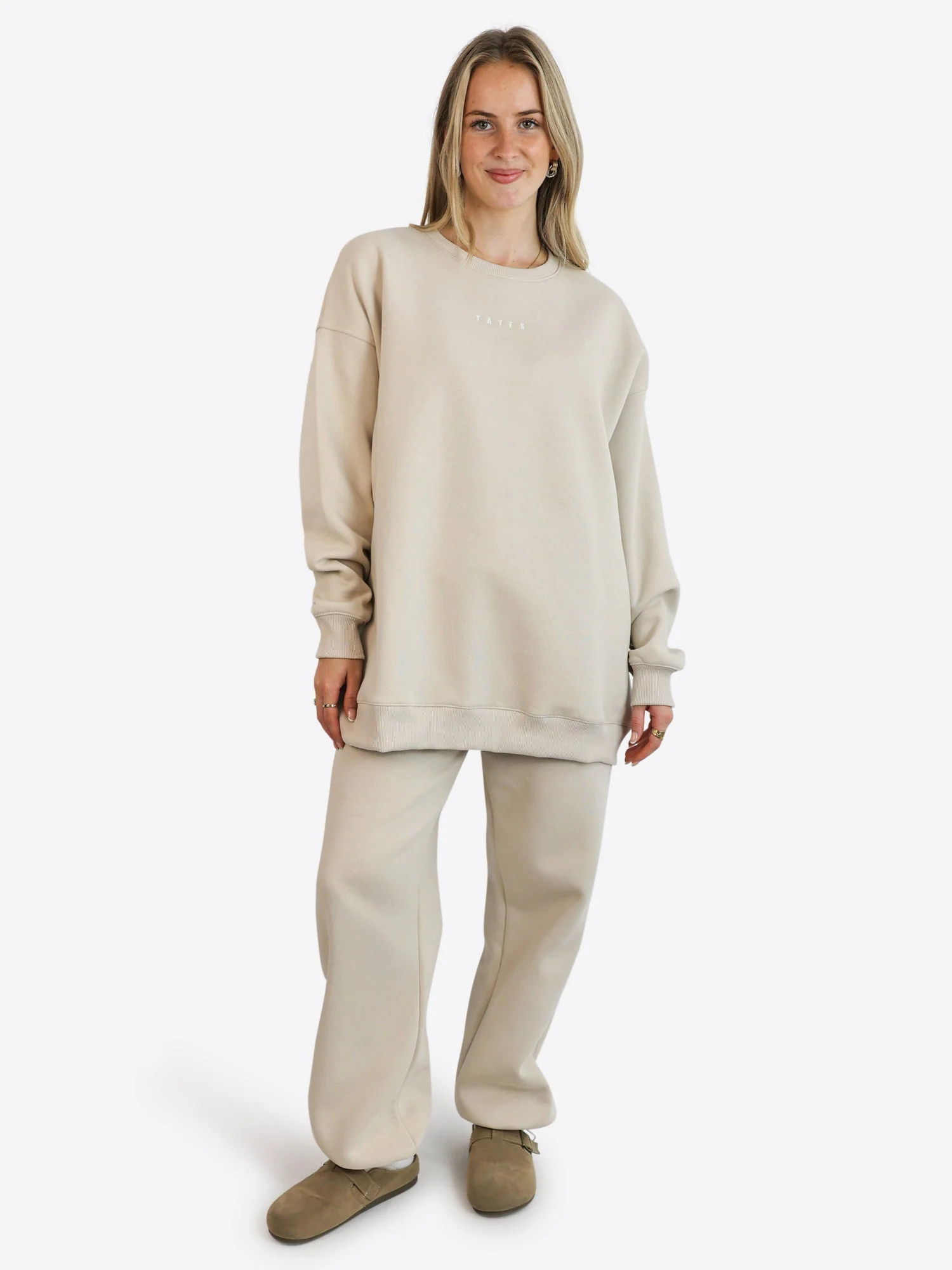 Wide Waistband Sweater 2.0 – Beige - Image 3
