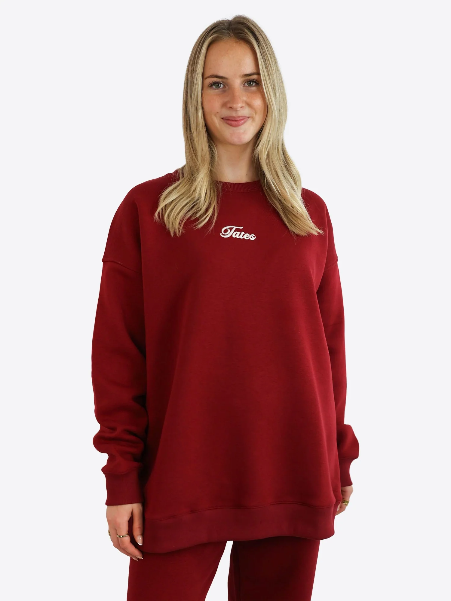 Wide Waistband Sweater 2.0 – Cranberry
