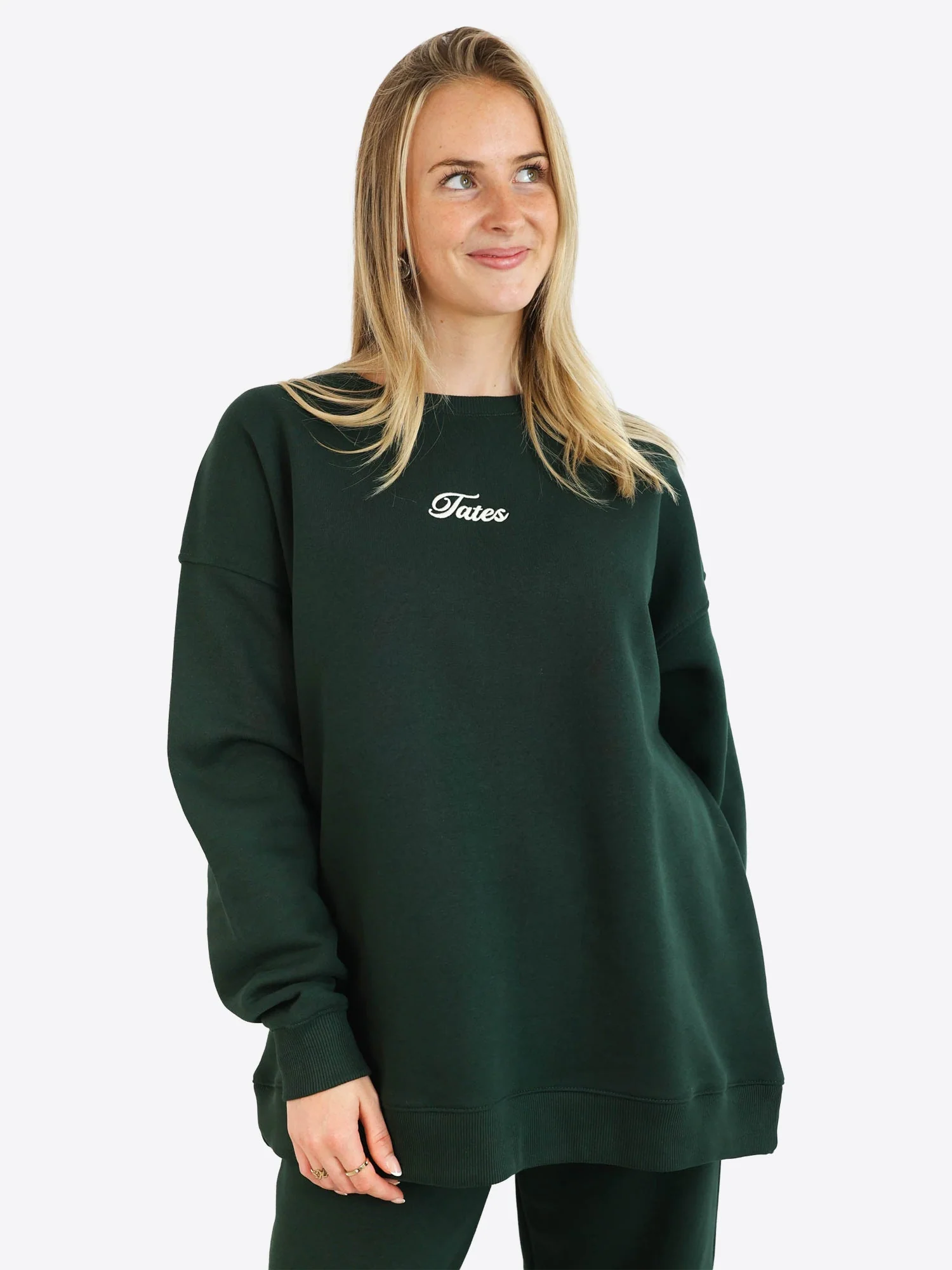 Wide Waistband Sweater 2.0 – Pine Green