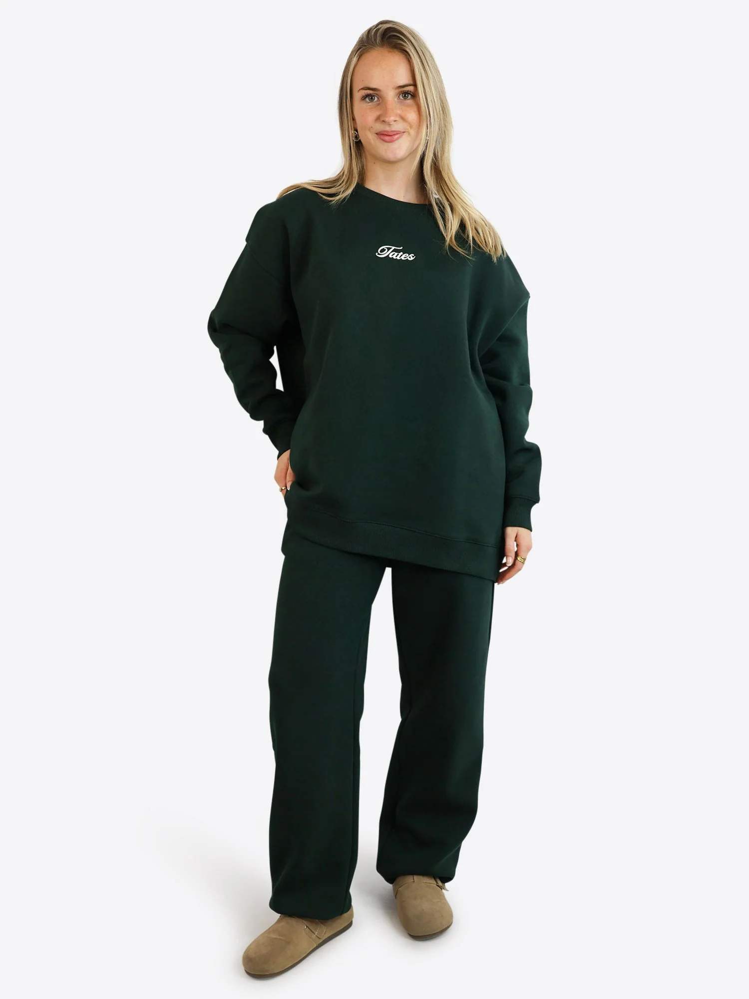 Wide Waistband Sweater 2.0 – Pine Green - Image 3