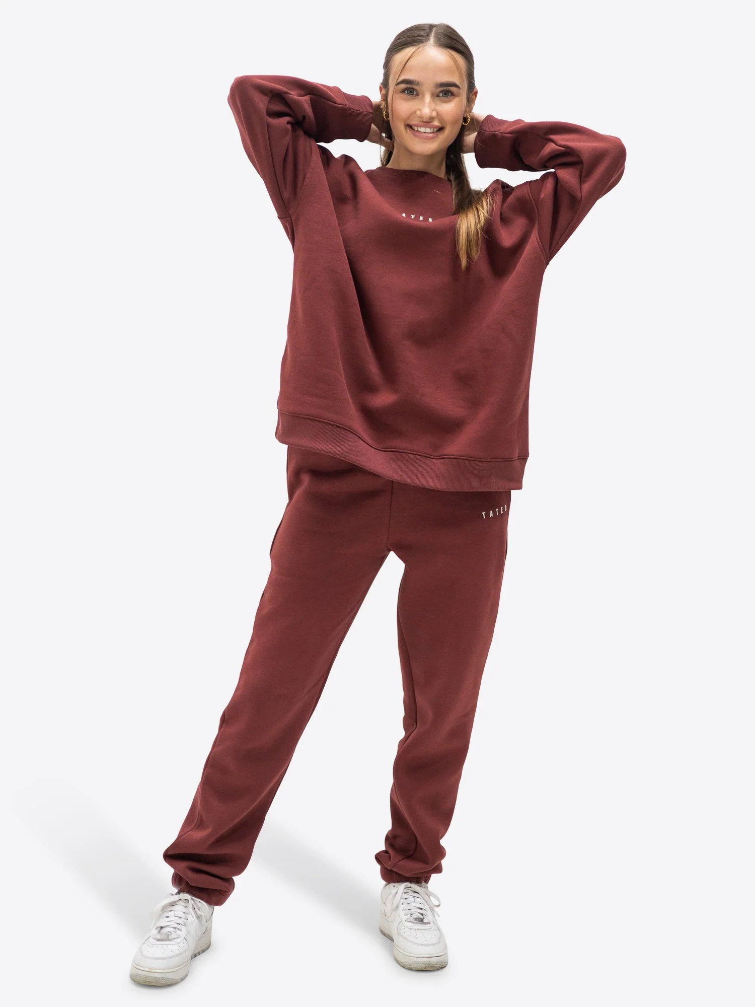 Wide Waistband Sweater – Bordeaux