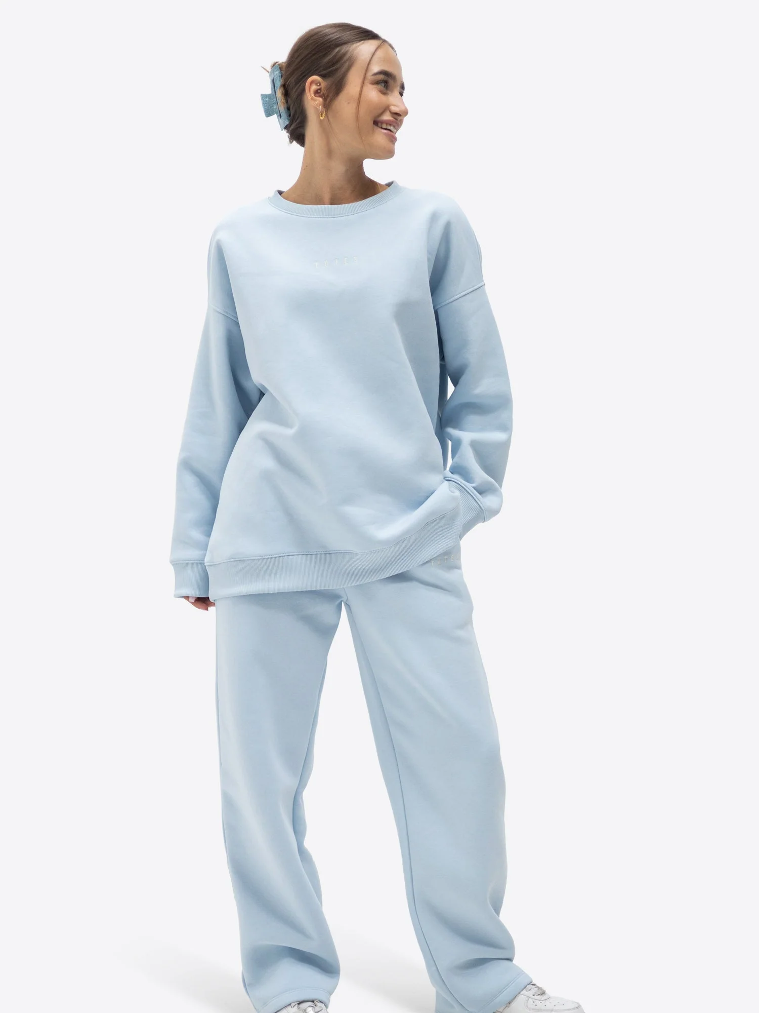 Wide Waistband Sweater – Hellblau