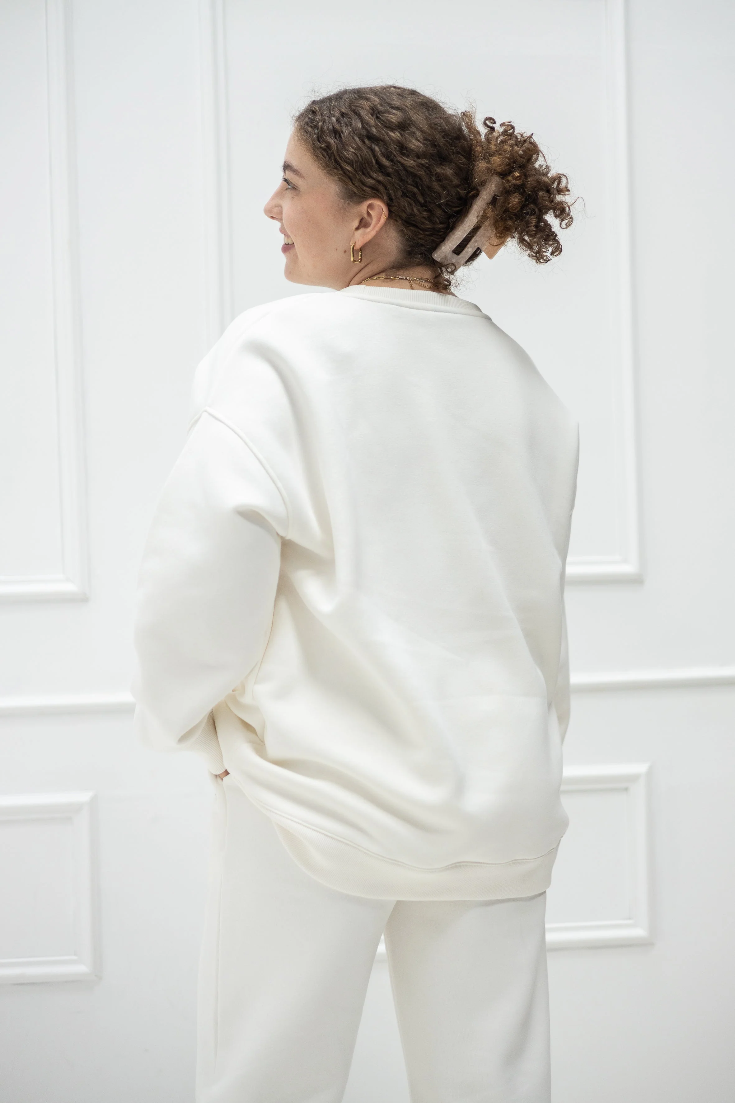 Wide Waistband Sweater – Off white - Image 2
