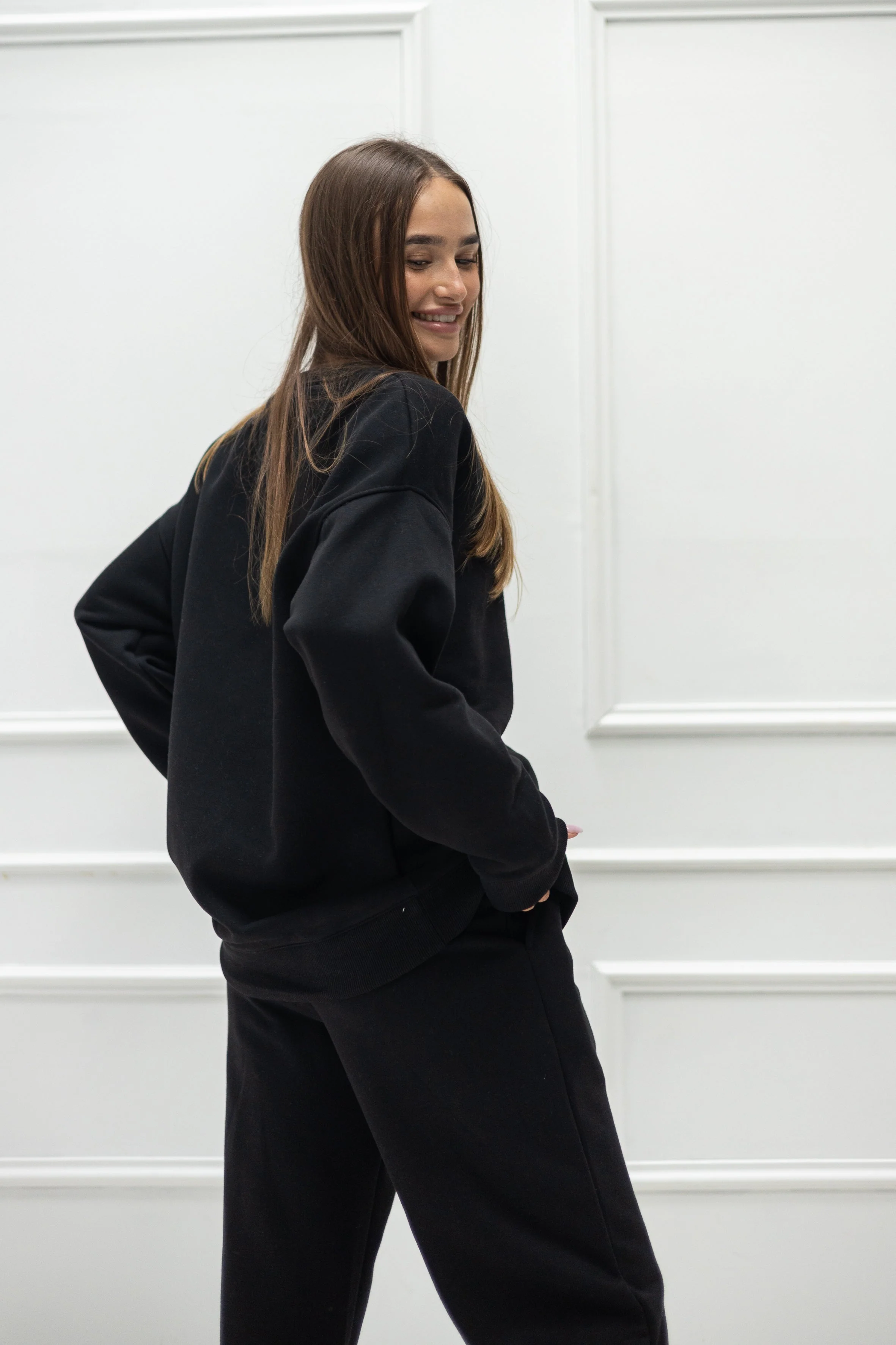 Wide Waistband Sweater – Schwarz - Image 3