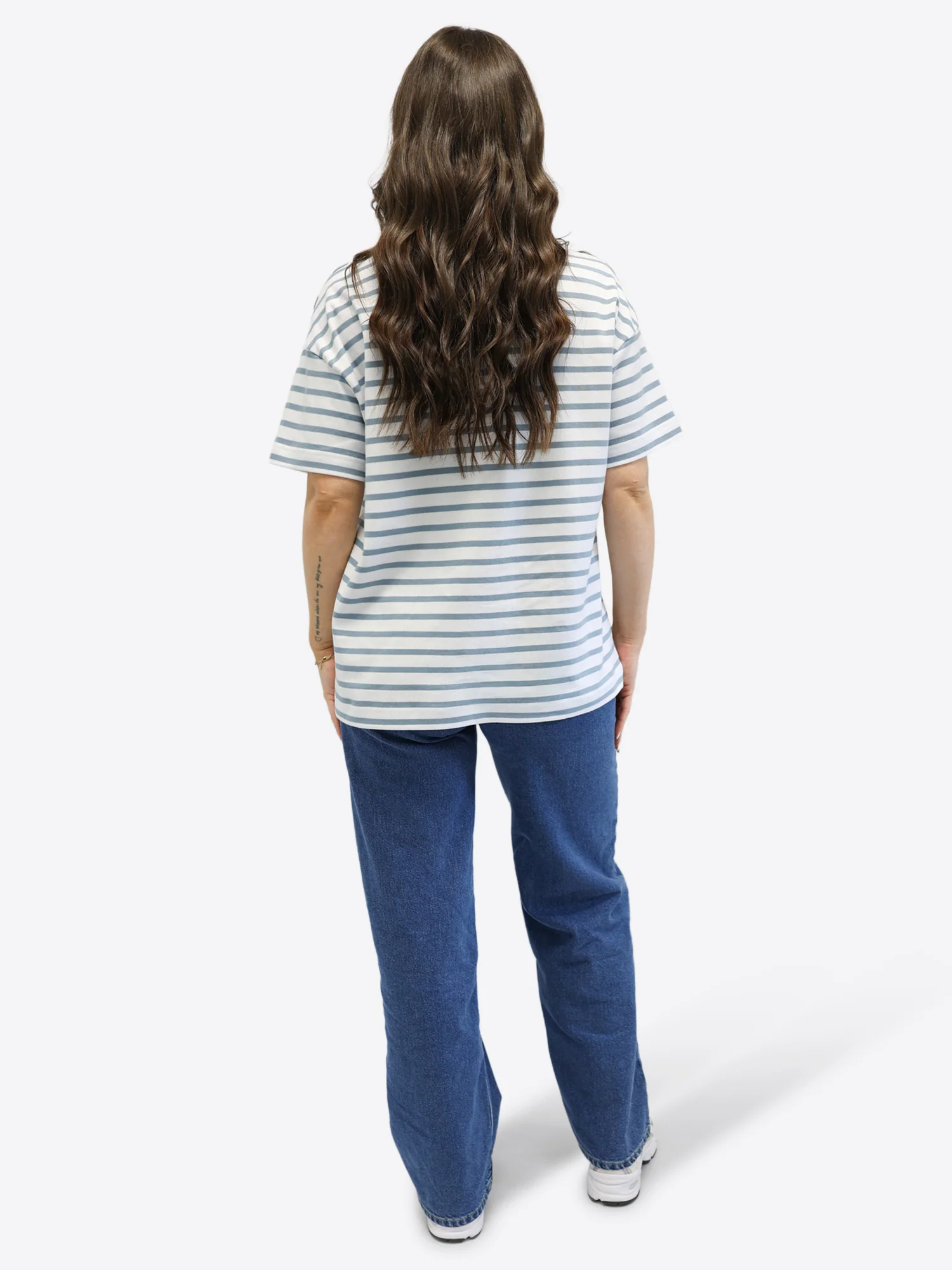 Oversized T-Shirt 3.0 mit Streifen - Blau - Image 4