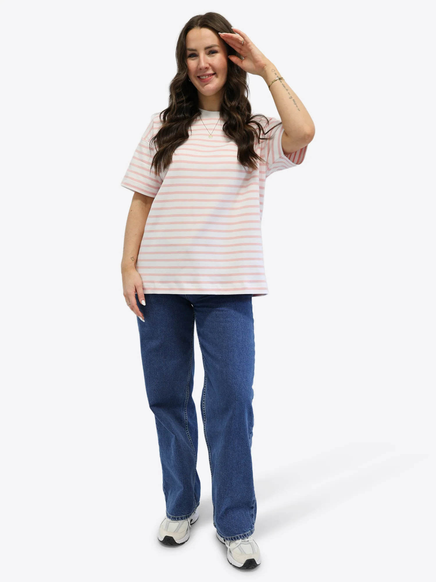 Oversized T-Shirt 3.0 mit Streifen - Rosa - Image 2