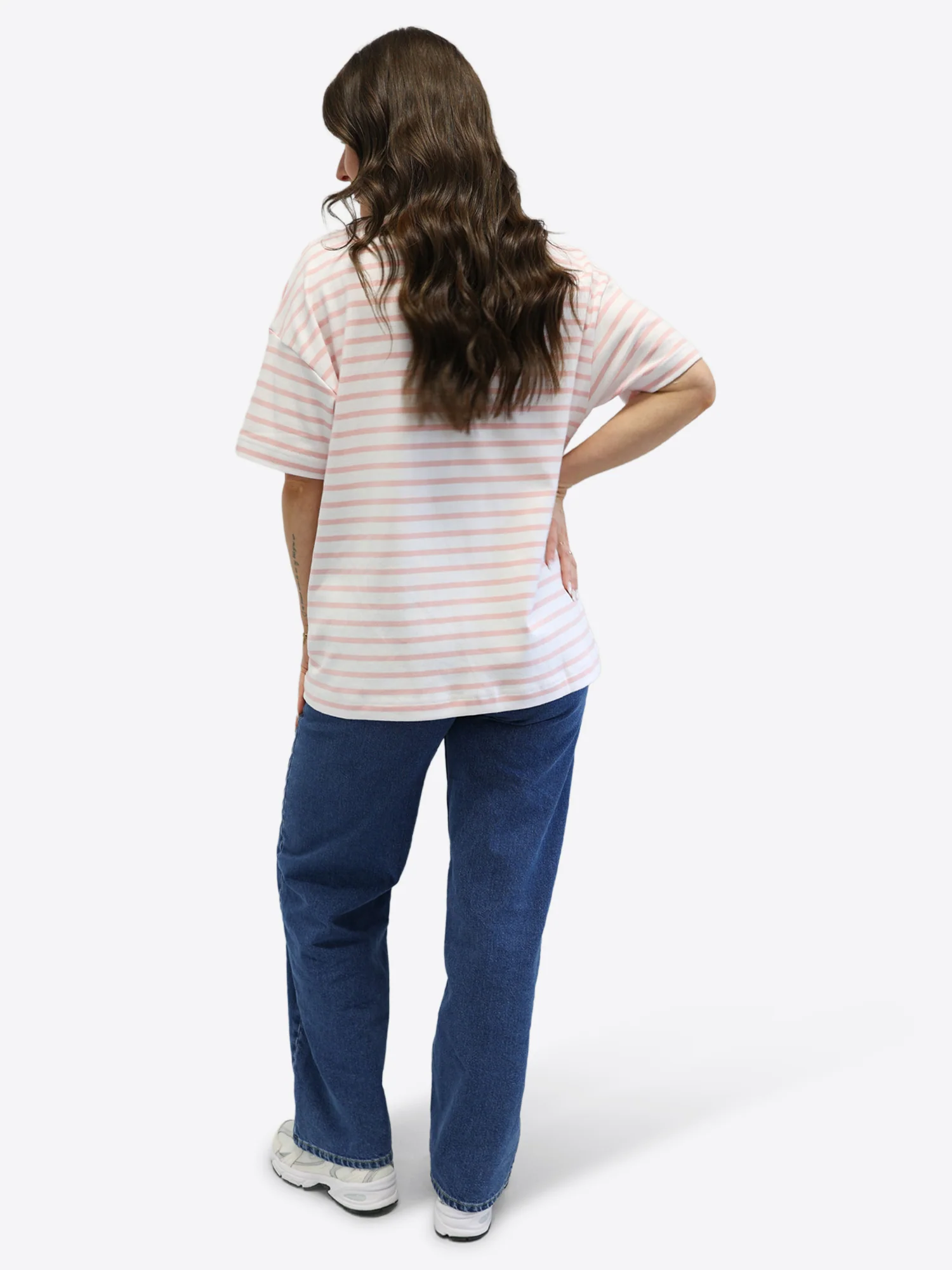 Oversized T-Shirt 3.0 mit Streifen - Rosa - Image 4