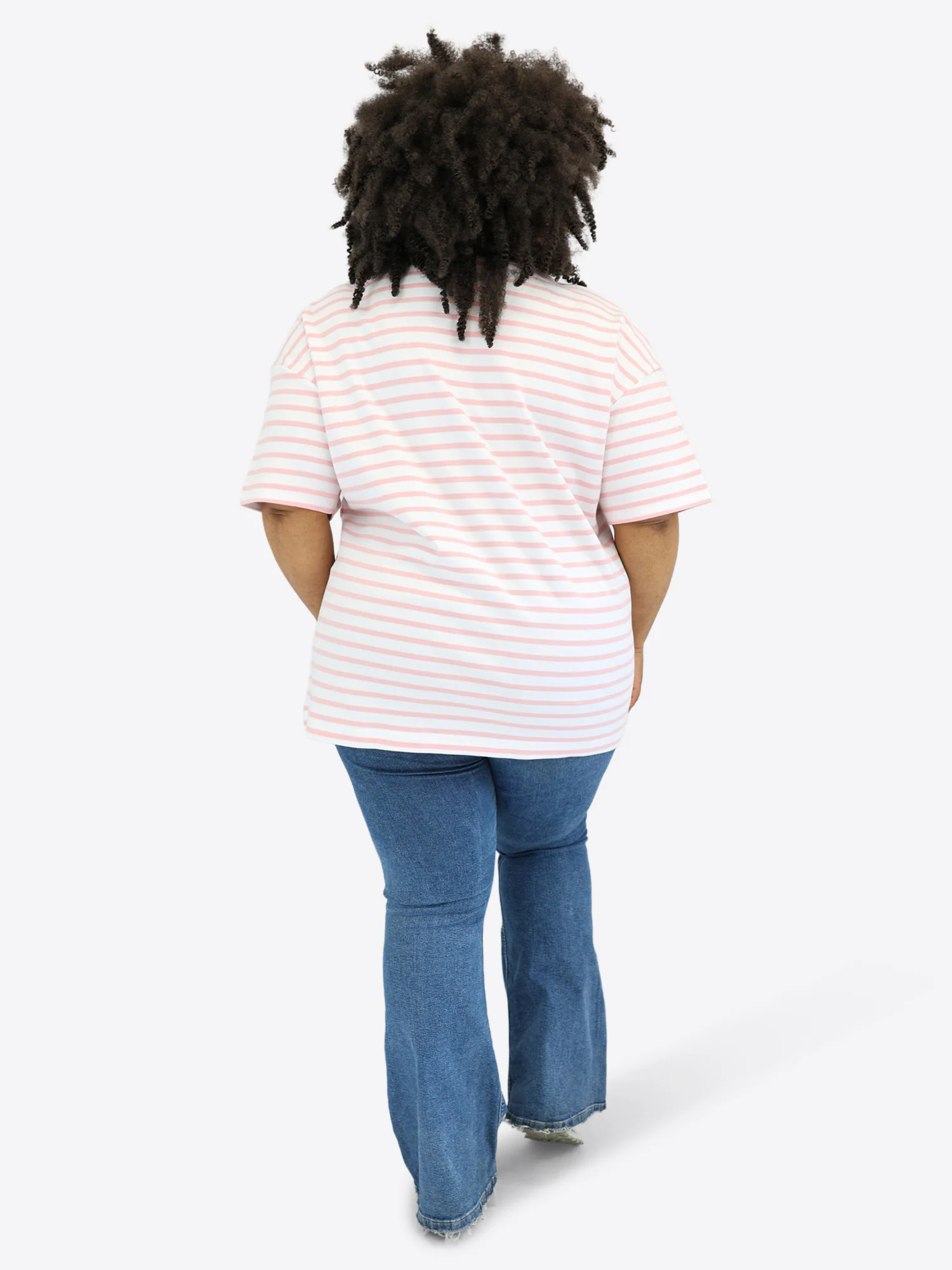 Oversized T-Shirt 3.0 mit Streifen - Rosa - Image 7