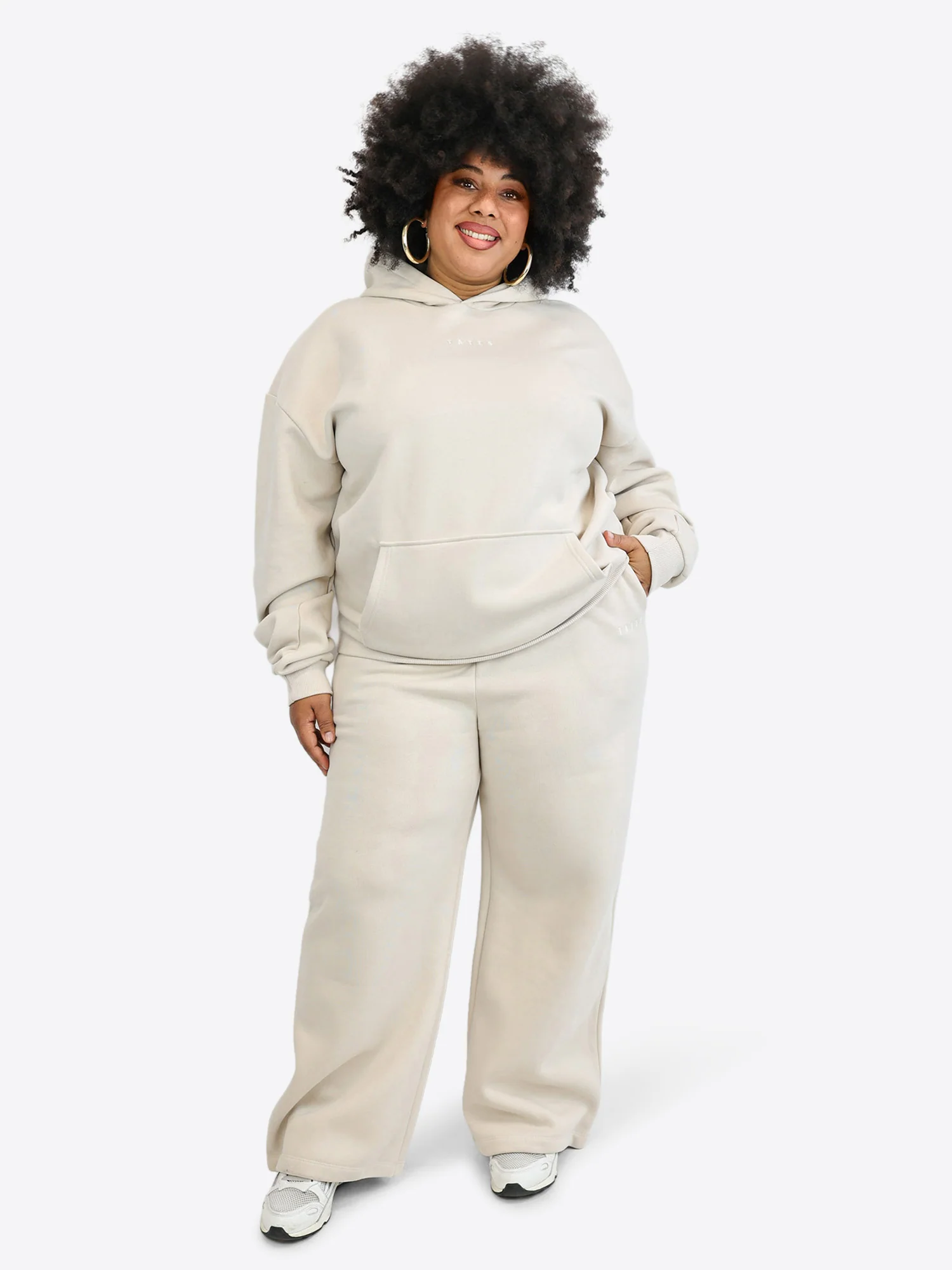 Regular Waistband Hoodie 2.0 – Beige - Image 3