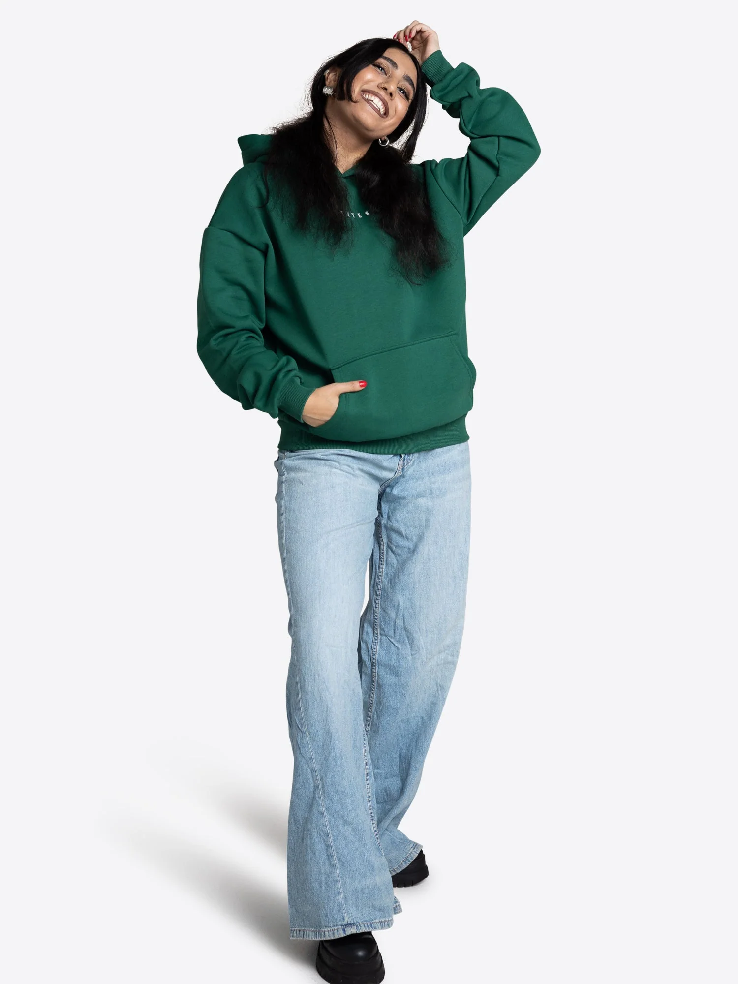 Regular Waistband Hoodie – Grün - Image 2