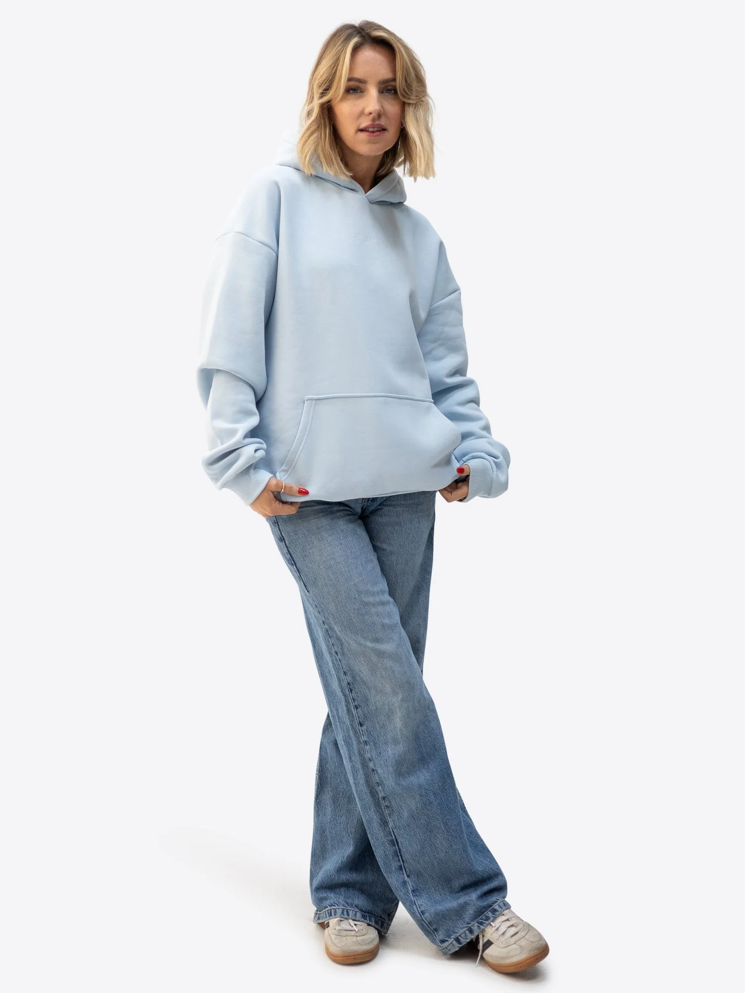 Regular Waistband Hoodie – Hellblau - Image 2