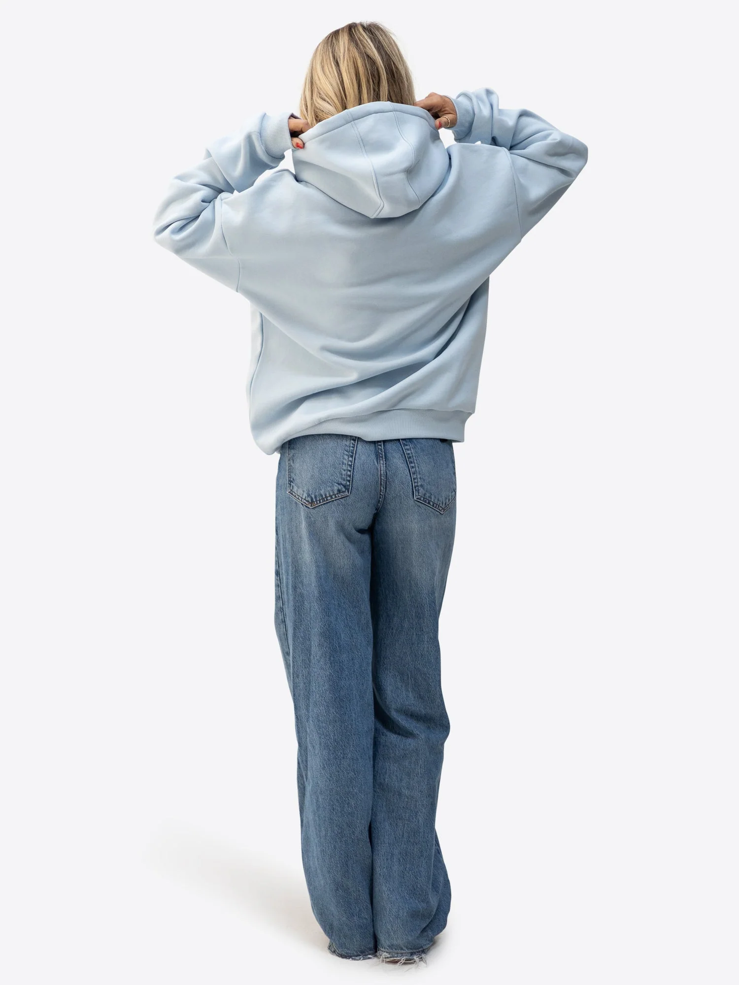Regular Waistband Hoodie – Hellblau - Image 3