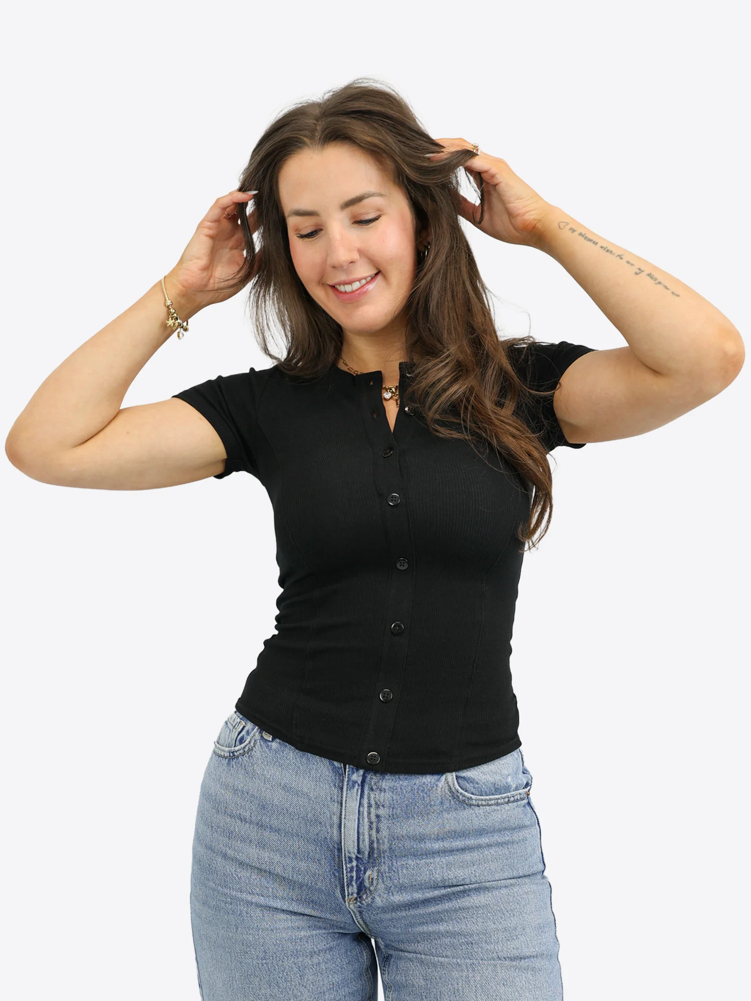 Rib Shirt mit Knopfleiste - Image 3