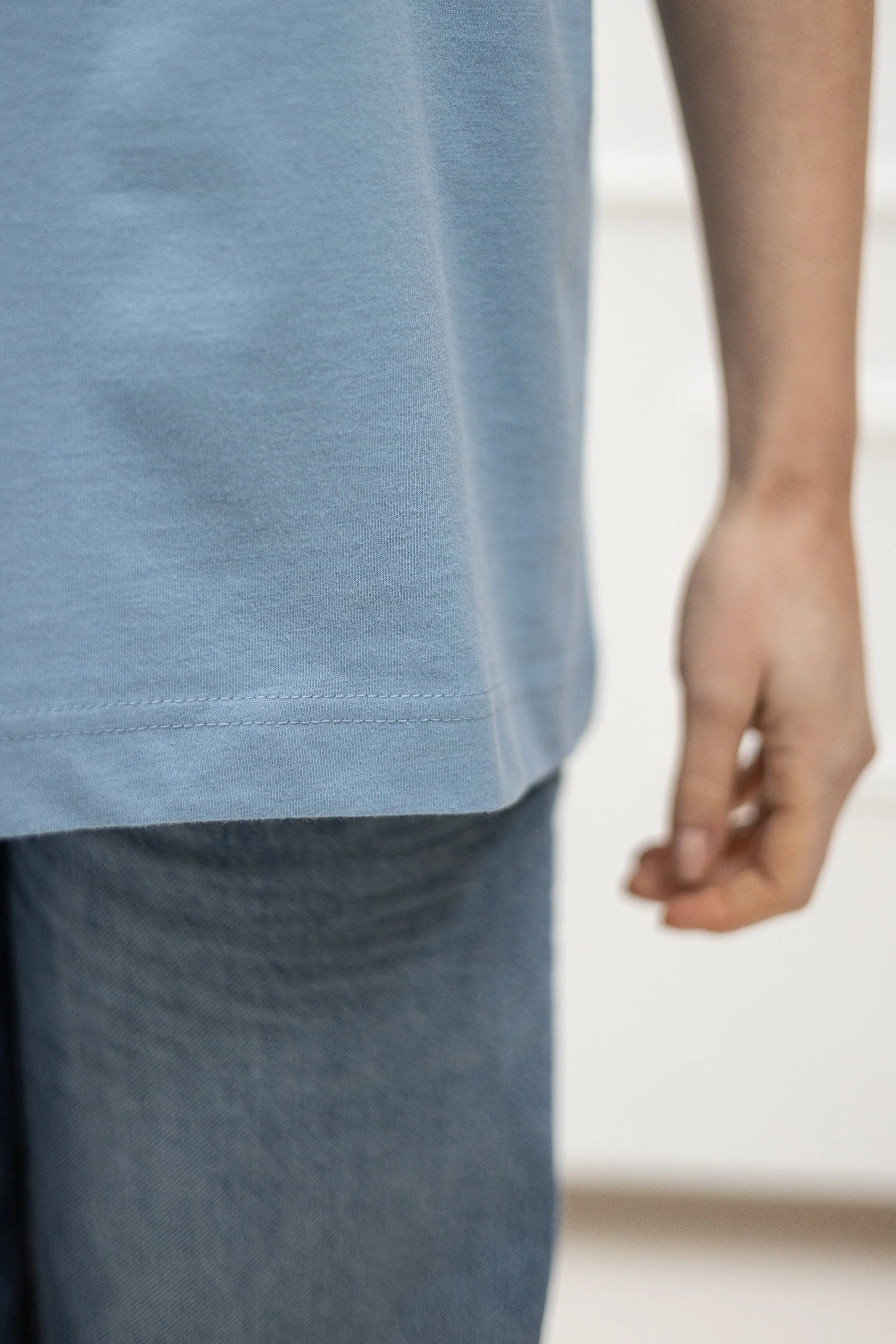 Oversized T-Shirt 1.0 "I allow myself" – Dusty Blue - Image 5