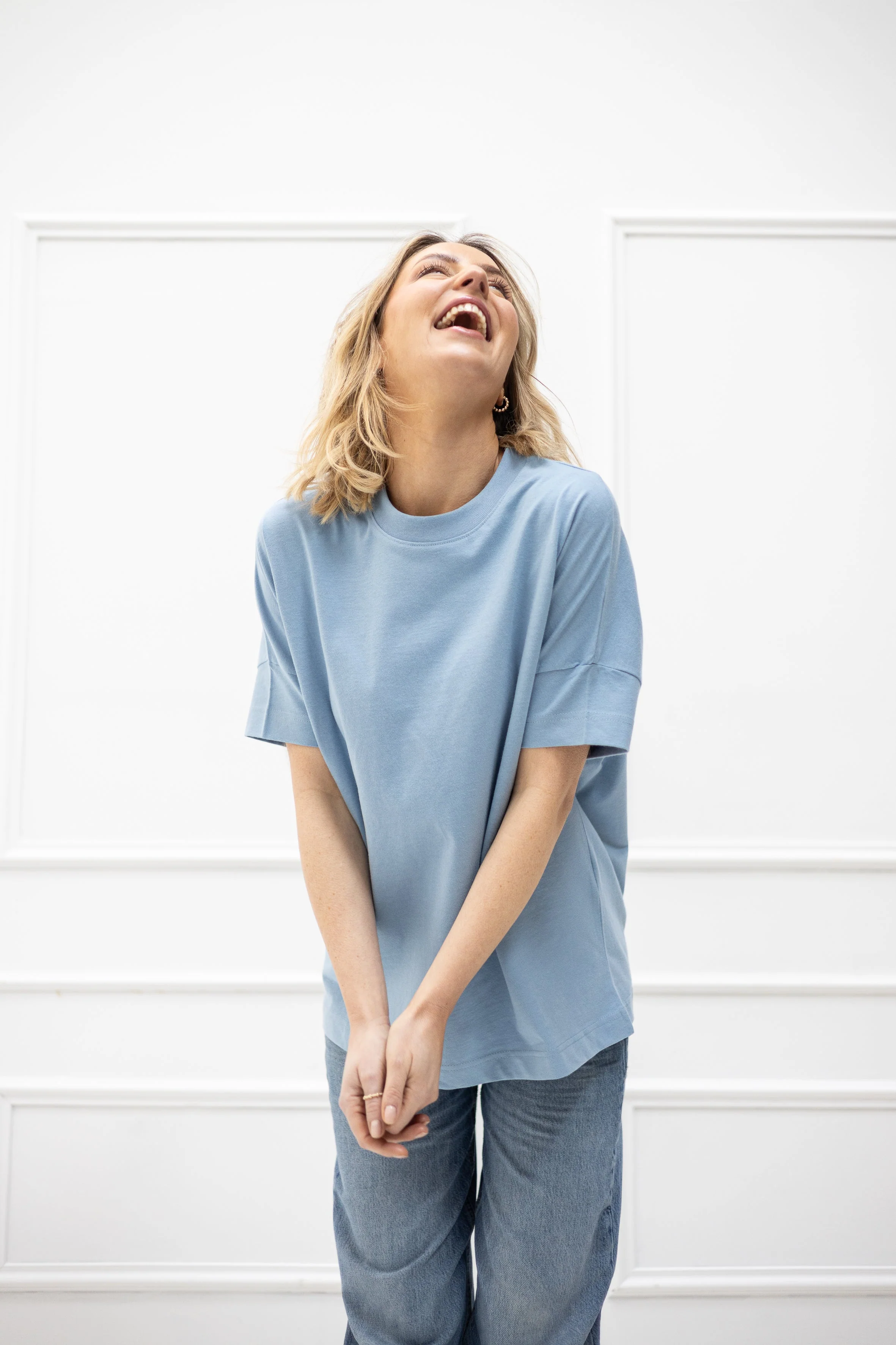 Oversized T-Shirt 1.0 "Love letter" – Dusty Blue - Image 2