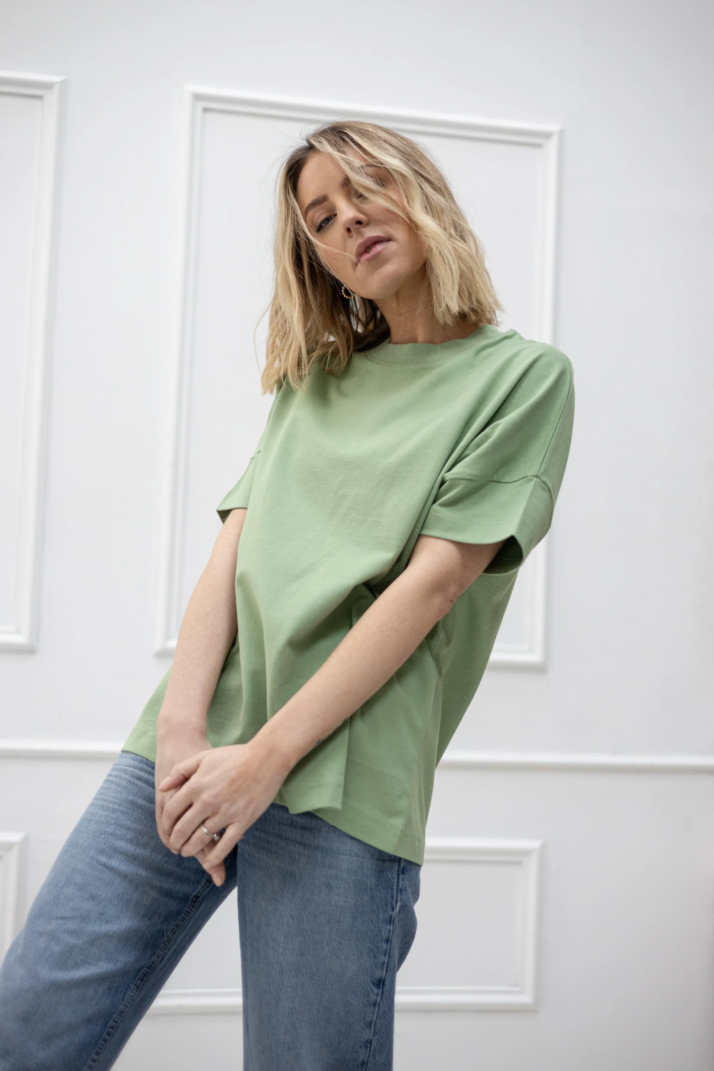 Oversized T-Shirt 1.0 "Love letter" – Matcha - Image 2