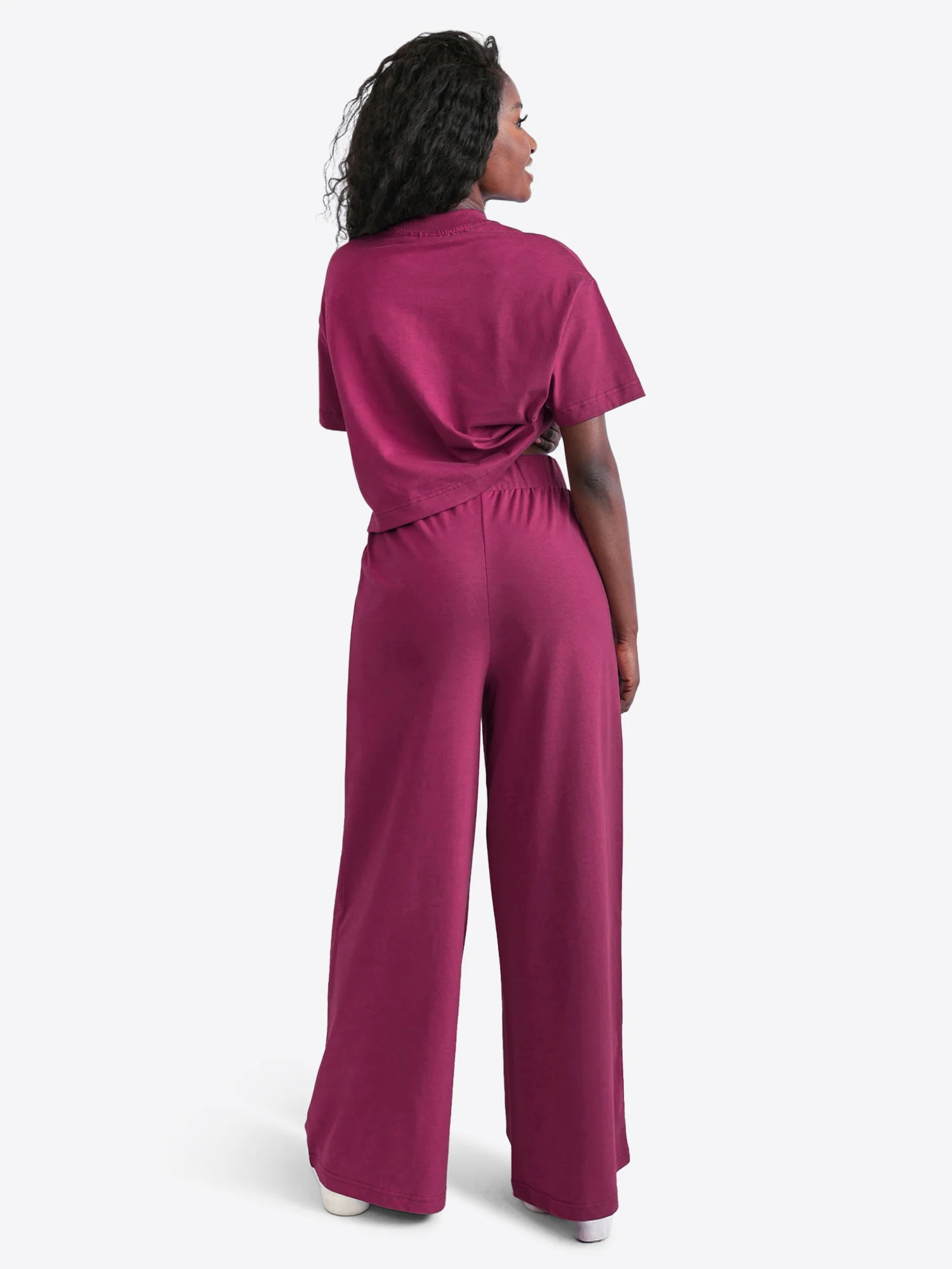 Wide Leg Hose – Berry - Image 3