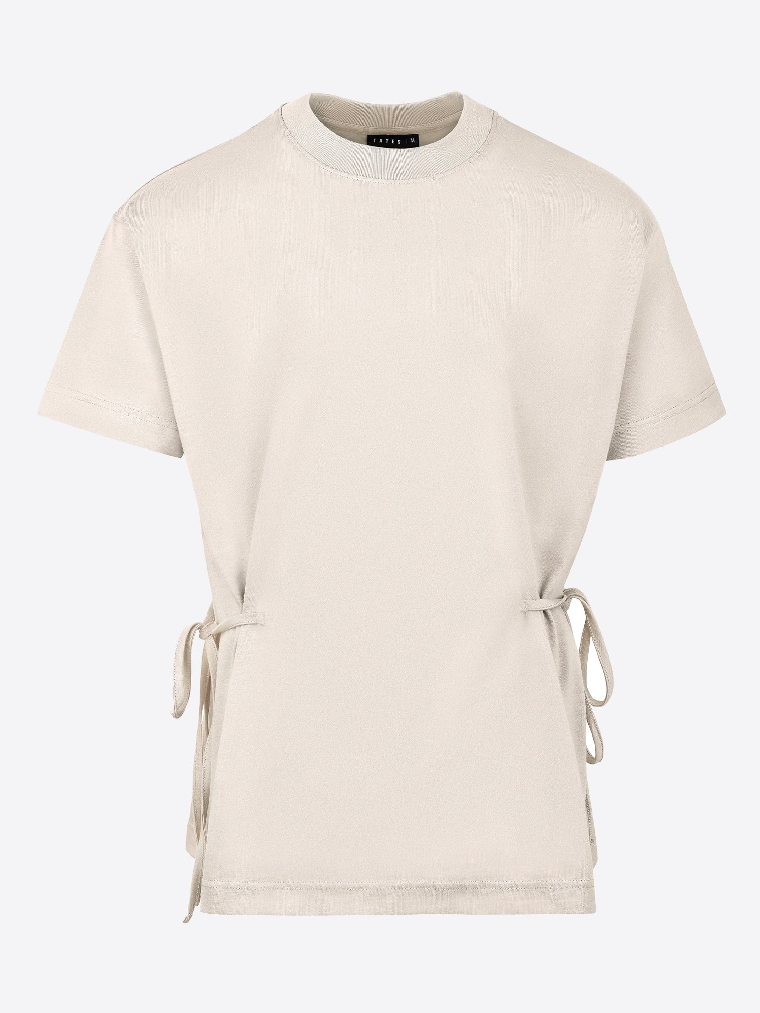 T-Shirt mit Schleifen-Bindung – Beige - Image 2