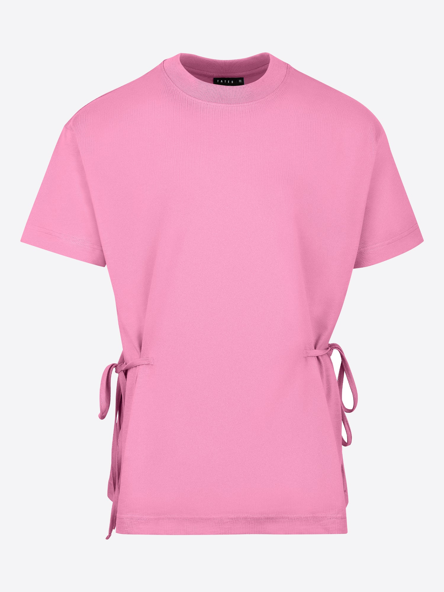 T-Shirt mit Schleifen-Bindung – Bubble pink - Image 2