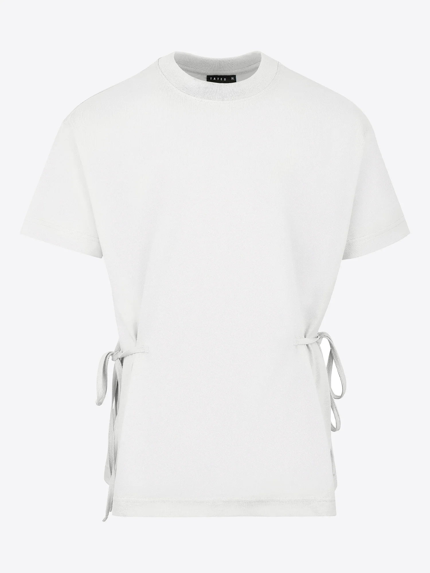 T-Shirt mit Schleifen-Bindung – Off white - Image 2