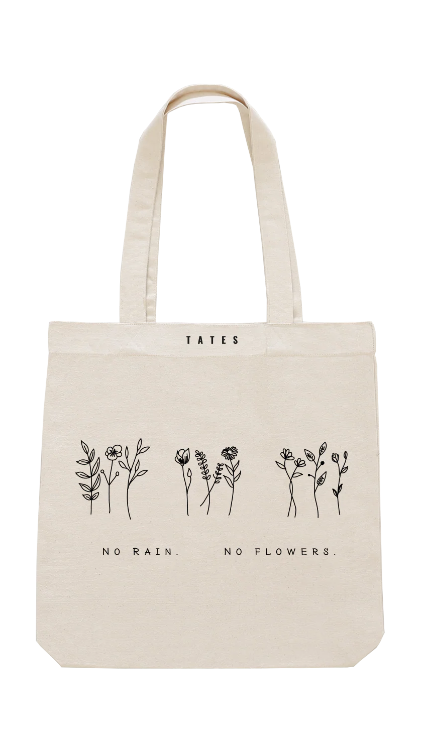 Tote bag "Flowers" – Natural Raw