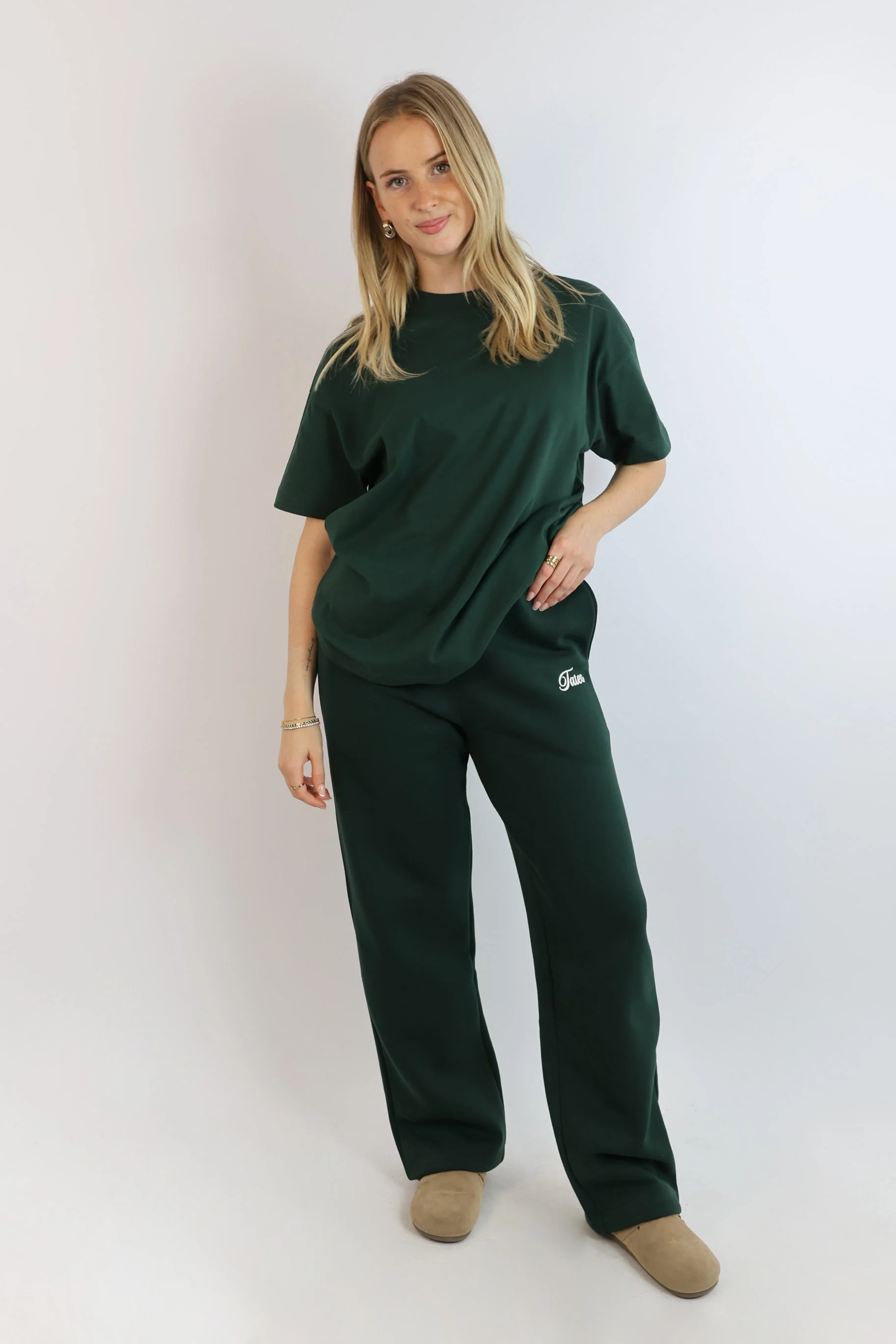 Verstellbare Jogginghose – Pine Green - Image 3