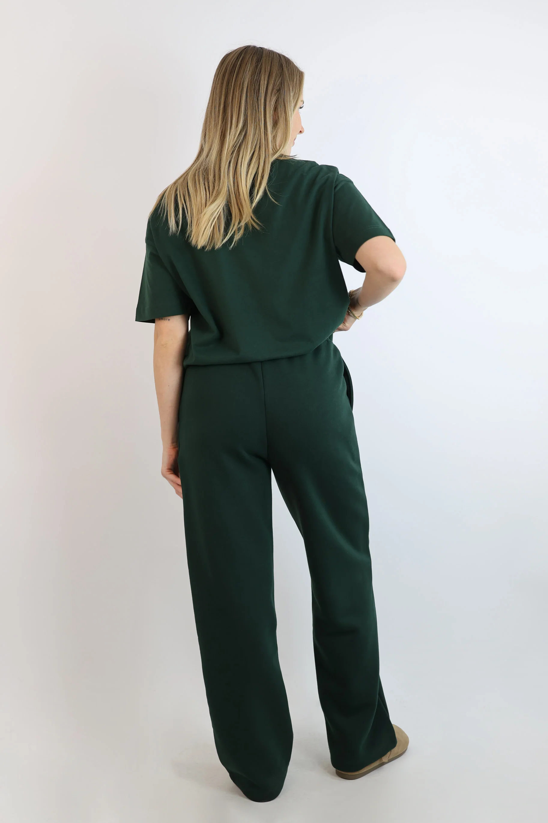 Verstellbare Jogginghose – Pine Green - Image 4