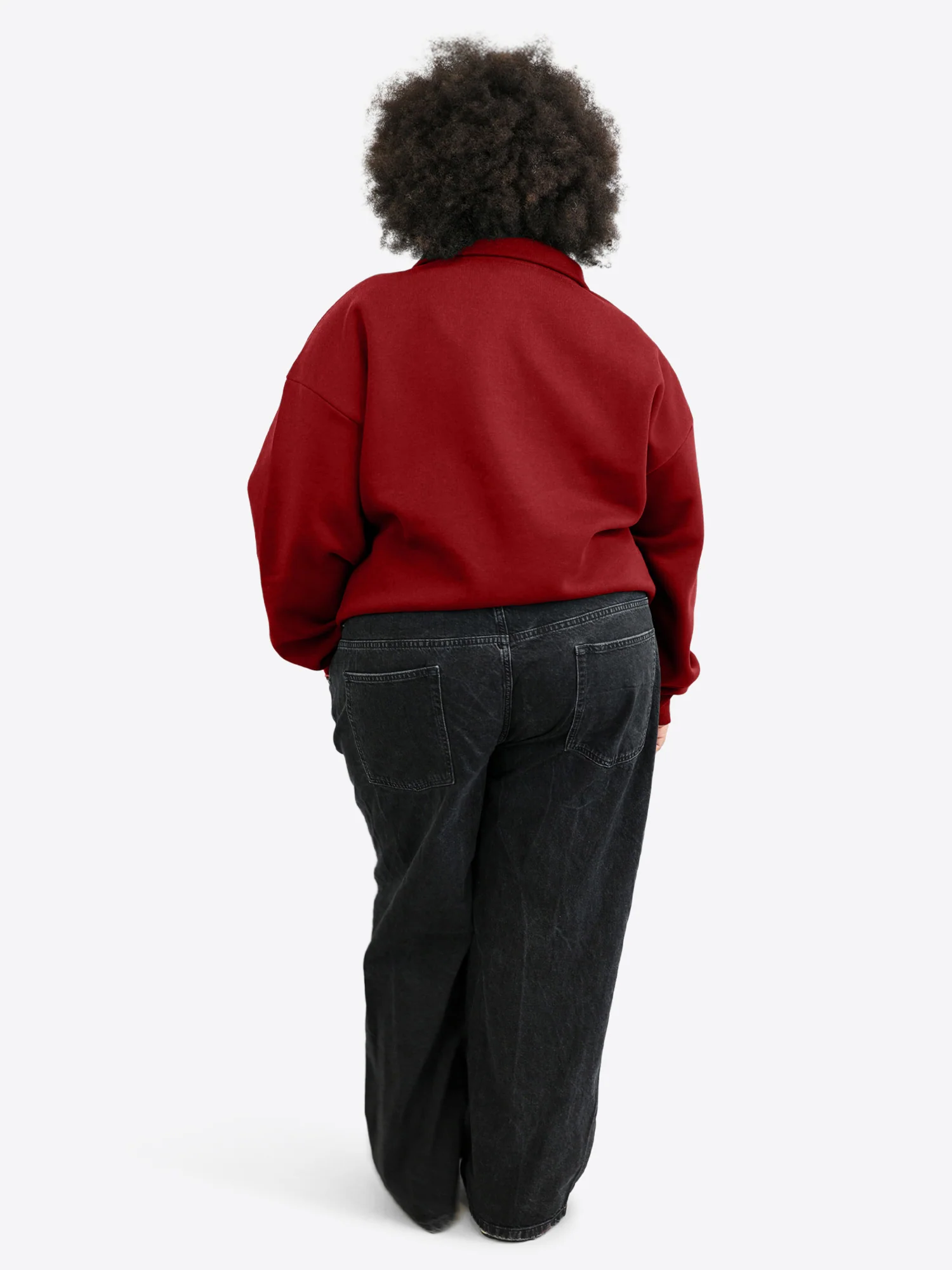 Verstellbarer Crop Sweater – Cranberry - Image 4