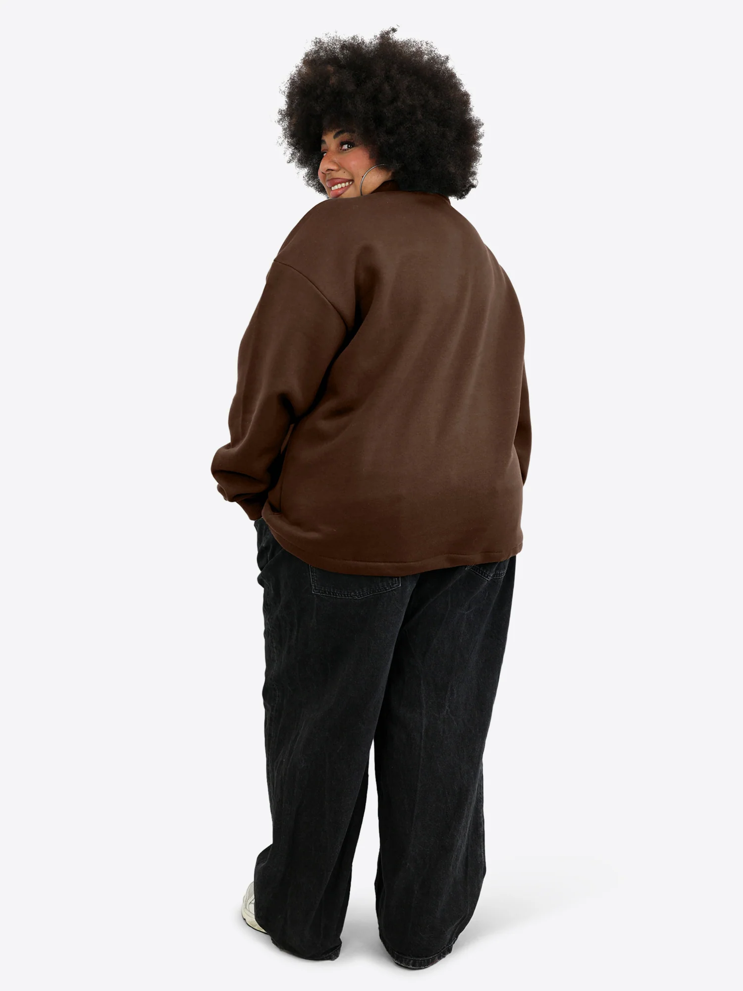 Verstellbarer Crop Sweater – Espresso - Image 4