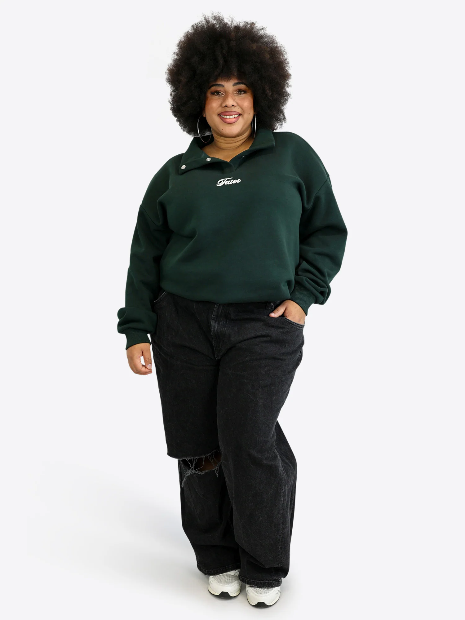 Verstellbarer Crop Sweater – Pine Green - Image 3