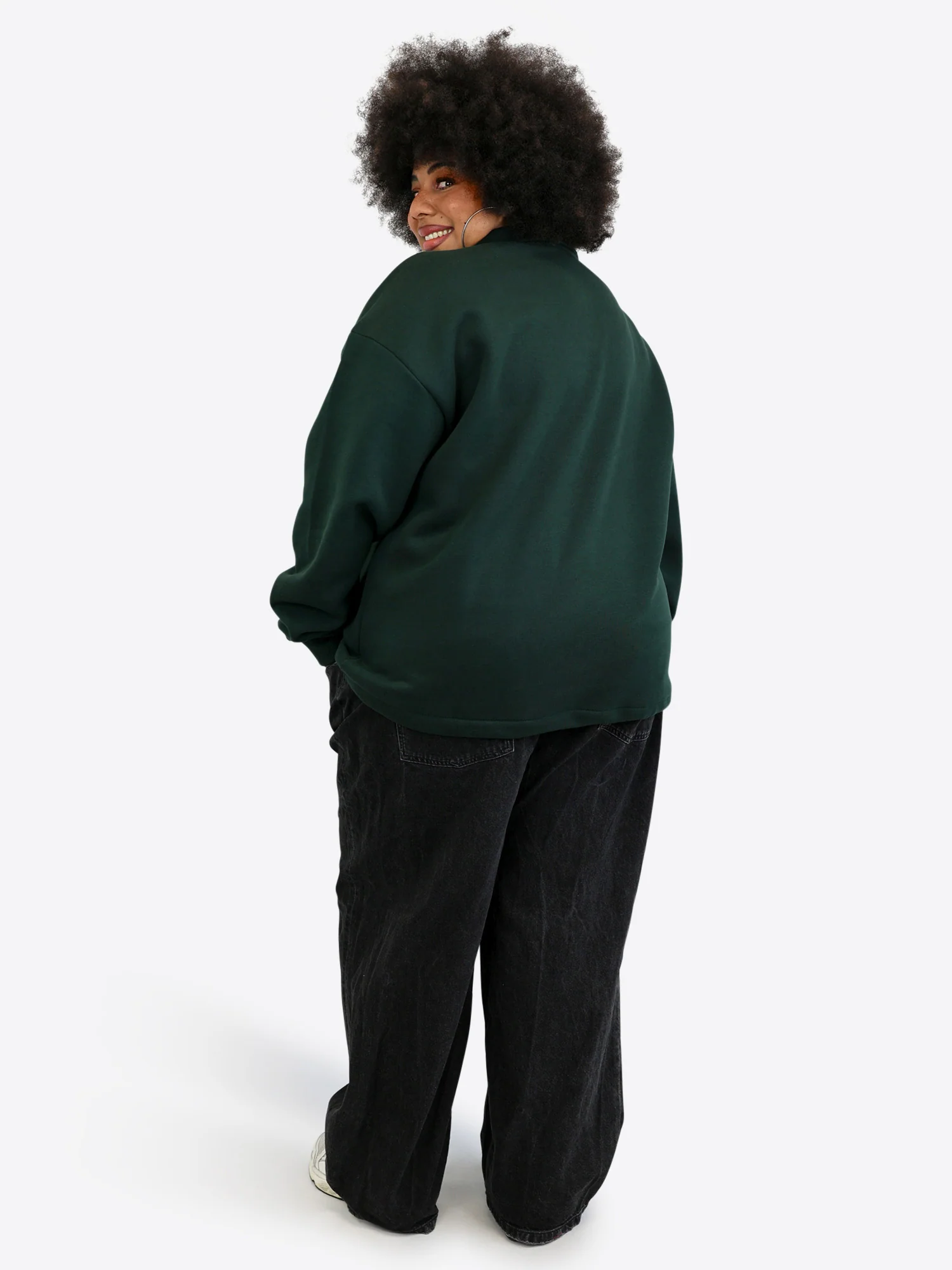 Verstellbarer Crop Sweater – Pine Green - Image 5