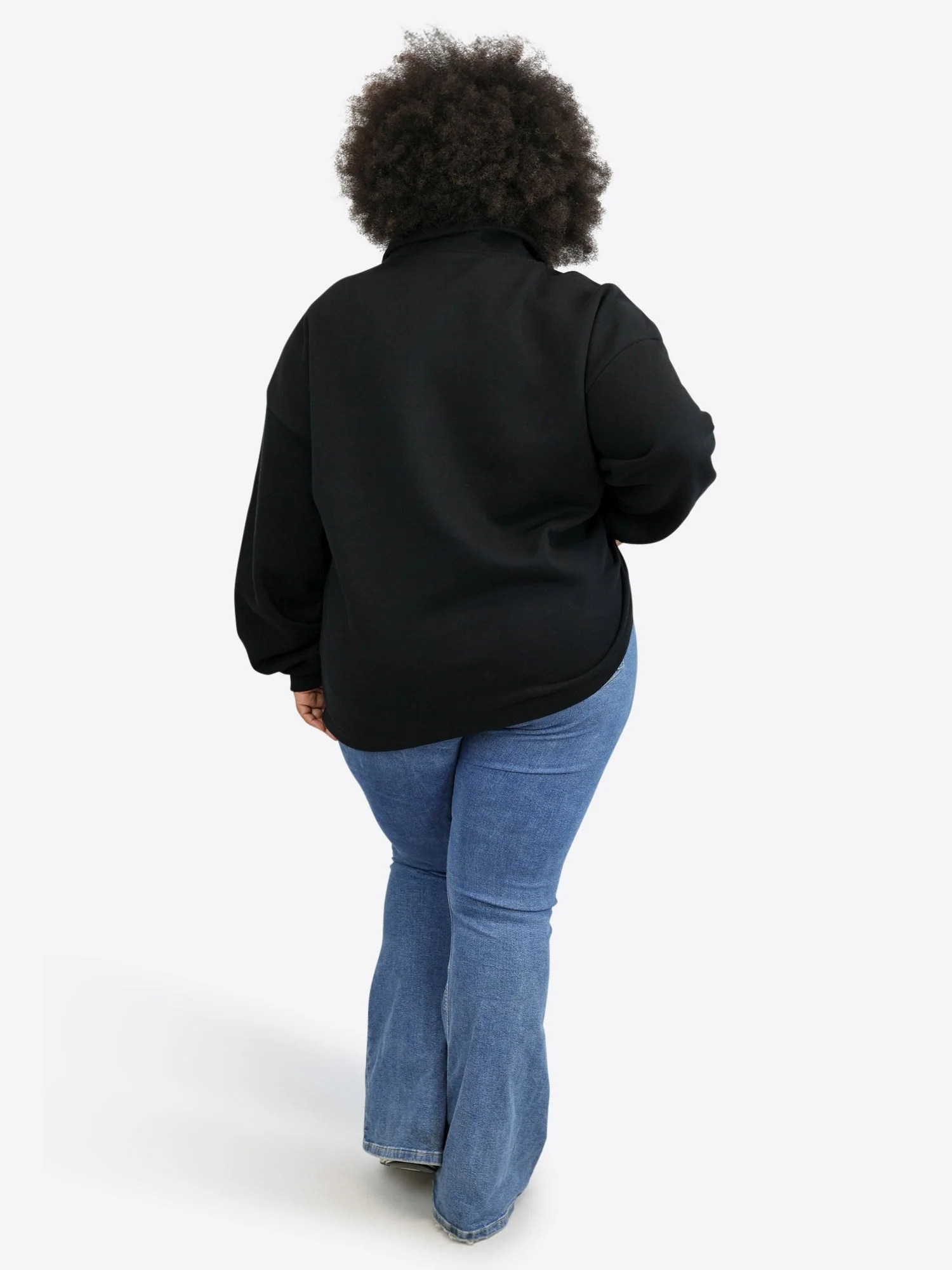 Verstellbarer Crop Sweater – Schwarz - Image 3