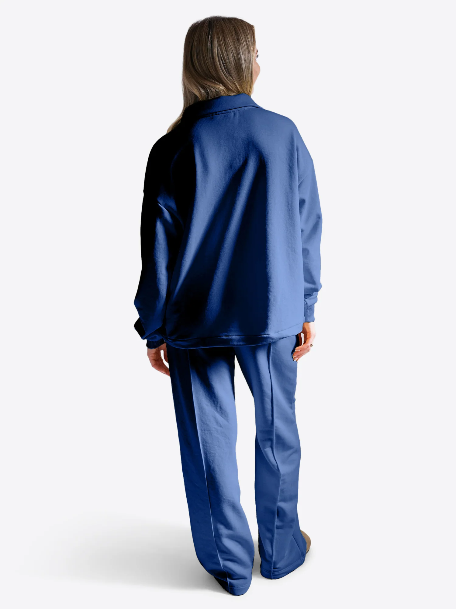 Verstellbarer Light Crop Sweater – Navy - Image 3